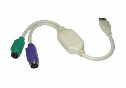 Cables Direct CDLSB-902 cable ps/2 2x 6-p Mini-DIN USB A Blanco 