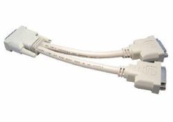 Cables Direct DV-188 cable DVI 0,2 m DVI-D 2 x DVI Blanco 