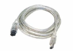 Cables Direct IEEE-120 cable firewire 2 m 6-p 9-p Plata, Translúcido 