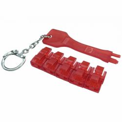 Cables Direct NLRJ45-PB01 bloqueador de puerto Port blocker key RJ-45 Rojo De plástico 