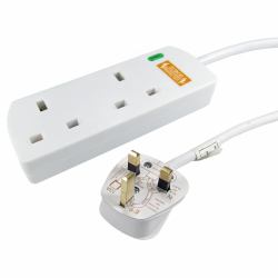 Cables Direct RB-10M02SPD limitador de tensión 2 salidas AC Blanco 10 m 