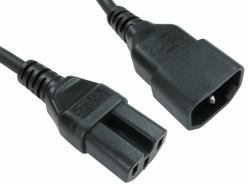 Cables Direct RB-255-MF1 cable de transmisión Negro 1 m C14 acoplador C15 acoplador 