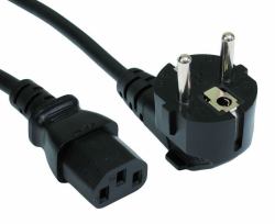 Cables Direct 1.8m Euro Mains Lead - IEC [C13] Negro 1,8 m C13 acoplador 