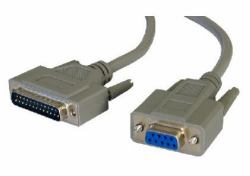Cables Direct D9 - D25 50cm cable de serie Gris 0,5 m 