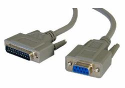Cables Direct SL-402 cable de serie Gris 2 m D9 [F] D25 [M] 