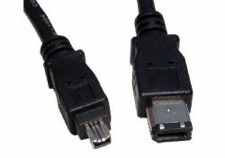 Cables Direct USB-145 cable firewire 5 m 6-p 4-p Negro 