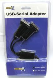 Cables Direct USB2-SERIALDUAL cable de serie Negro USB tipo A DB-9 