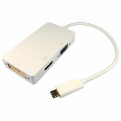 Cables Direct USB3C-HDV024K base para portátil y replicador de puertos Blanco 