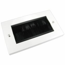 Cables Direct CDL Dual Gang Black Brush Plate