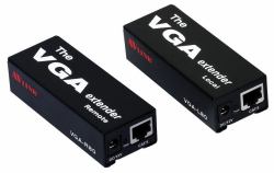 Cables Direct VGA-V080 extensor audio/video Transmisor y receptor de señales AV Negro 