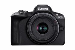 Canon EOS R50, Black + RF-S 18-45mm F4.5-6.3 IS STM Kit MILC 24,2 MP CMOS 6000 x 4000 Pixeles Negro 