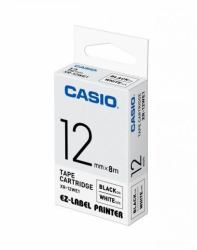 Casio XR-12WE1 cinta para impresora de etiquetas Negro sobre blanco 