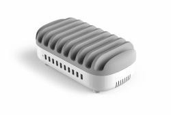 Compulocks 10PUSBDKS-UK organizador para estación de carga Independiente Gris, Blanco 