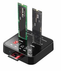 CoreParts MS-CLONER-M2-SD duplicador de datos y soporte Negro 
