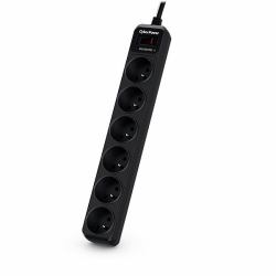 CyberPower Tracer III B0620SC0-FR limitador de tensión Negro 6 salidas AC 200 - 250 V 1,8 m 