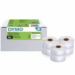 DYMO LW etiquetas de dirección multiusos auténticas | 32 mm × 57 mm | 6 rollos de 1000 etiquetas con reverso fácil de retirar [6000 unidades] | autoadhesivas | para etiquetadoras LabelWriter 