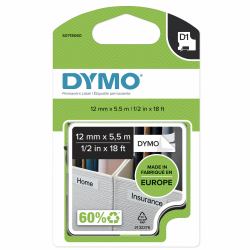 DYMO etiquetas D1 durables de nylon flexible | impresión negra sobre fondo blanco | 12 mm × 5,5 m | etiquetas autoadhesivas para etiquetadoras LabelManager | auténticas 