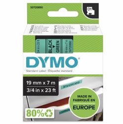 DYMO D1 etiquetas auténticas | impresión negra sobre fondo verde | 19 mm × 7 m | etiquetas autoadhesivas para etiquetadoras LabelManager 