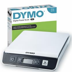 DYMO M10 Báscula digital para paquetes y envíos | Capacidad de hasta 10 kg | 20 cm x 20 cm 