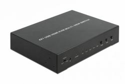DeLOCK Multiplexor KVM 4 en 1 Multiview 4 x HDMI con USB 2.0 