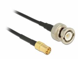 DeLOCK 1m, BNC/SMB cable coaxial RG-174 Negro 
