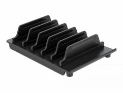 DeLOCK Soporte de dispositivos para 6 tabletas o teléfonos inteligentes negro 
