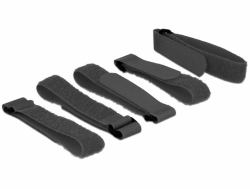 DeLOCK 18704 velcro Negro 5 pieza[s] 