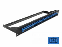 DeLOCK Panel de parches de fibra 19″ 24 puertos SC Simplex azul 