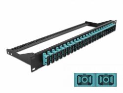 DeLOCK Panel de parches de fibra 19″ 24 puertos SC Duplex azul 