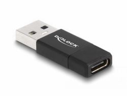 DeLOCK Adaptador USB 3.2 Gen 2 USB Tipo-A macho a USB Type-C activa hembra negro 