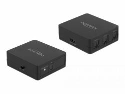 DeLOCK Conmutador S/PDIF TOSLINK de 1 entrada y 3 salidas con alimentación USB 
