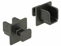 DeLOCK 64010 tapa de seguridad para enchufe Negro 10 pieza[s] 
