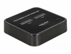 DeLOCK M.2 Estación de acoplamiento para 2 x M.2 NVMe PCIe SSD con función de clonación 