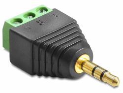 DeLOCK 65419 cambiador de género para cable 3.5mm 3p Negro, Verde, Plata 