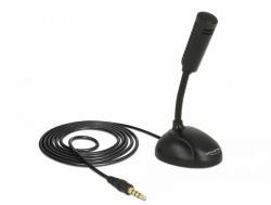 DeLOCK 65872 micrófono Negro Micrófono para smartphone/teléfono móvil 
