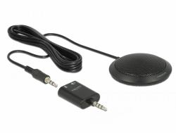 DeLOCK 65873 micrófono Negro Micrófono de superficie para mesa 