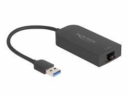 DeLOCK 66045 cambiador de género para cable USB 5 Gbps Type-A 2.5 Gigabit LAN RJ45 Negro 