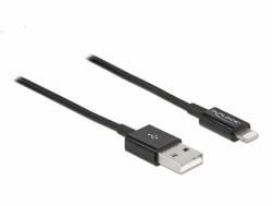 DeLOCK Cable USB de datos y carga para iPhone, iPad, iPod negro 1 m 