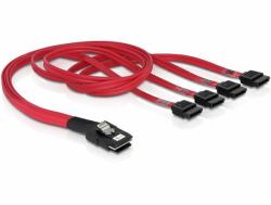 DeLOCK Cable mini SAS 36pin to 4x SATA cable SCSI Rojo 0,5 m 
