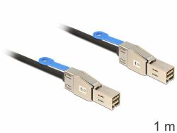 DeLOCK 83394 cable Serial Attached SCSI [SAS] 1 m Negro, Plata 