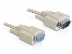 DeLOCK Sub-D9 5m cable de serie Beige 