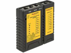 DeLOCK 86107 comprobador de cables de red Negro, Amarillo 