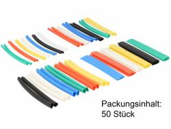 DeLOCK 86279 organizador de cables Bandeja de cables Negro, Azul, Verde, Rojo, Amarillo 50 pieza[s] 
