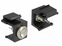 DeLOCK 86402 conector Keystone LED Negro, Acero inoxidable 