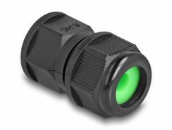 DeLOCK Acoplador de paso RJ45 IP67 resistente al polvo y al agua, en negro 