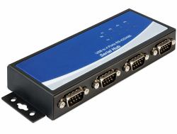 DeLOCK 87587 convertidor, repetidor y aislador en serie Negro 
