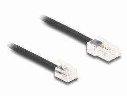 DeLOCK Cable telefónico de RJ45 macho a RJ11 macho negro 1 m 