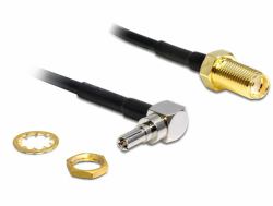 DeLOCK 88466 cable de señal 0,2 m Negro, Oro, Plata 