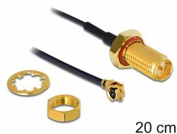 DeLOCK 88746 cable coaxial 0,2 m Negro 