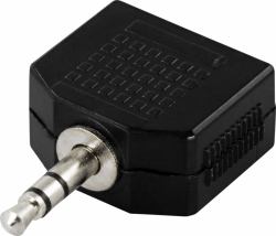 Deltaco AA-2 cable de audio 3,5mm Negro 
